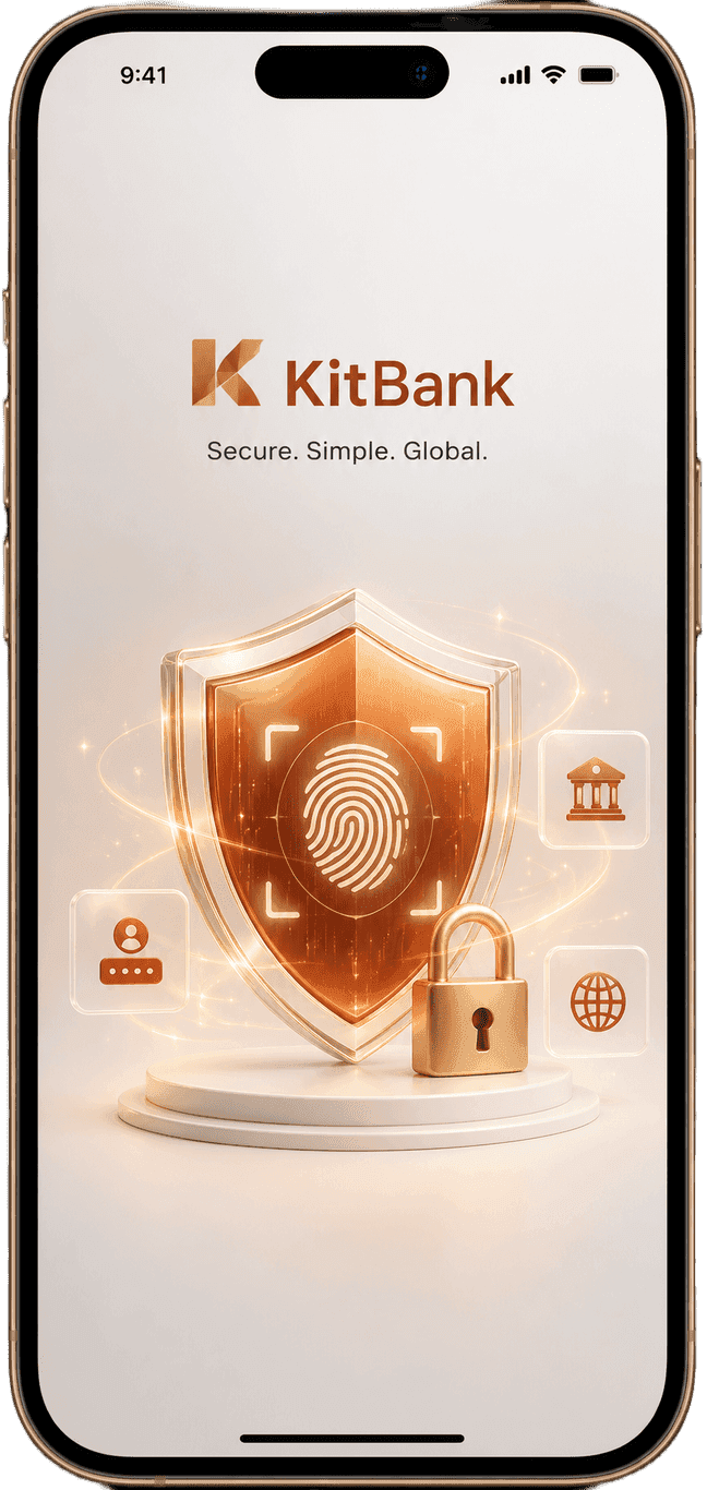 Customer securely managing their KitBank card on a phone
